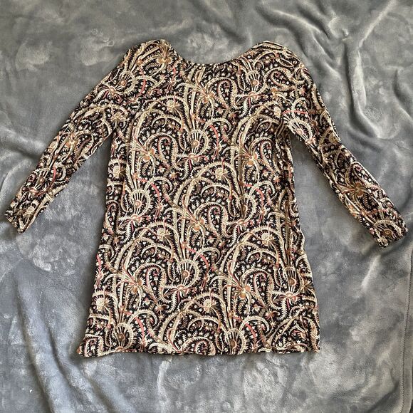 J Crew 100% Cotton Patterned Blouse with Buttons - XS - Picture 3 of 6